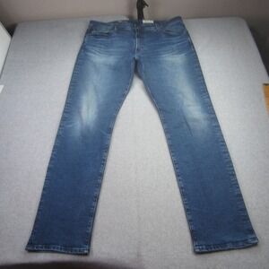 AG Adriano Goldschmied Jeans Mens 38x33 Blue Everett Slim Straight Japan Fabric